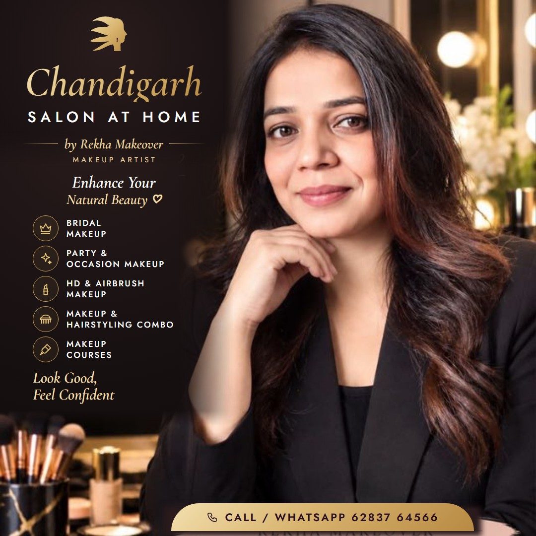 Chandigarh Salon at Home by Rekha Makeover — bridal, party, HD makeup and makeup courses